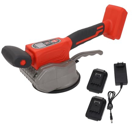 Fliesen-Vibrations-Nivelliermaschine, 20 V, 8500 U/min, 12 Geschwindigkeiten, tragbares Fliesenverlegegerät mit 123 mm Saugnapf, 2 Batterien für Bodenfliesen-Installation, Profis,