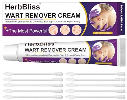 HerbBliss Wart Remover Cream, Wart Removal Cream for Plantar Warts, Common Warts, Flat Warts (20g)