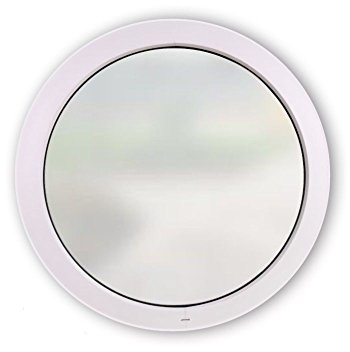 Rundfenster - Festelement Satinato Milchglas - 3-Fach Verglasung - 60 mm Rahmenprofil - Ø: 900 mm