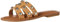 The Drop Damen Monika Flat H-band Slide Sandal, Doe Tan Nieten, Gr. 41 EU