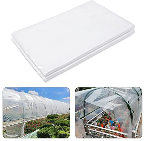 JETOP Bâche pour Serre 2 x 8 m - Serre de Jardin Indéchirable - Tunnel Serre de Jardin imperméable - Serres Tunnel en Polyéthylène - pour Maison de tomates, Jardin, Jardinage