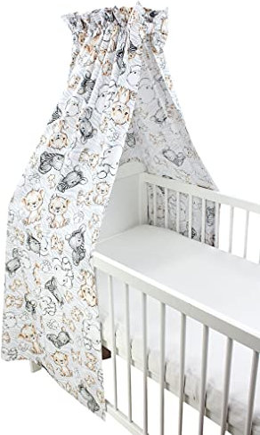 TupTam Babybett Himmel mit Schleifchen, Farbe: Safari, Größe: ca. 160x240 cm