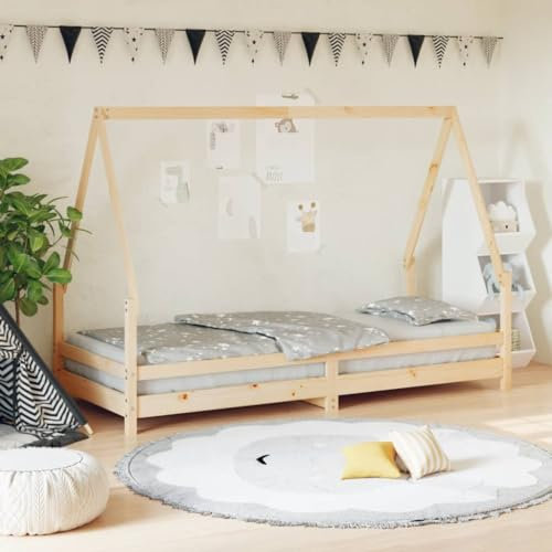 Gecheer Kinderbett Hausbett mit Schubladen Bettenhaus Spielbett Kinder Bett Kinderhaus 80x200 cm