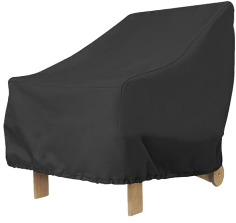 Abdeckung für Gartenstuhl 80×85×91cm Oxford-Gewebe 210D Gartenstühle Abdeckung Mit Kordelzug Wasserdicht Winddicht Anti-UV Schutzhülle Gartenstühle Stuhlabdeckung für Gartenmöbel
