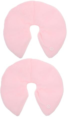 Kühlpads für Stillende 1 Paar Rosa Gel Pvc, Wiederverwendbar | Warm und Kalt Anwendbar, für Mutterpflege und Brustbehandlung, Stoff Oberfläche