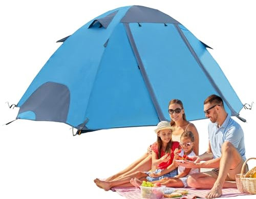 Zwei-Personen-Zelt | Großes Campingzelt | Wasserdichtes Wanderzelt | Leichte, feinmaschige Outdoor-Campingzelte, kompakte, robuste, wasserdichte Zwei-Personen-Zelte, atmungsaktiver Campingunterstand f