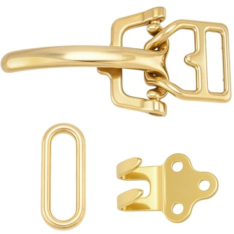 BENECREAT Gold Western Cowboy Schnallen Set, 42x40mm Messing Gürtelschnalle Set Caving Vintage Gürtel Buck Set für Ersatzgürtel für Männer und Frauen