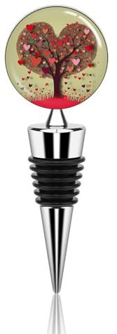 Heart Tree Bottle Stopper Beverage Bottle Sealer Reusable Wine Stopper Personalised Champagne Stopper Unique Wine Bottle Corks Keep Fresh Suitable for Standard