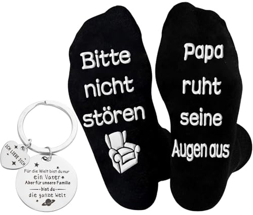 Dongcill Vatertagsgeschenke für Papa, Papa Socken, Schlüsselanhänger Papa, Vatertagsgeschenk, Papa Geschenk, Bester Papa Geschenk, Geschenke für papa, Geschenk Vatertag, Werdender Papa Geschenk