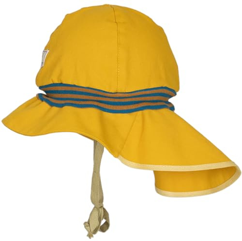 PICKAPOOH Kinder Feuerwehr Strick Hut, golden Yellow UV 60, 54