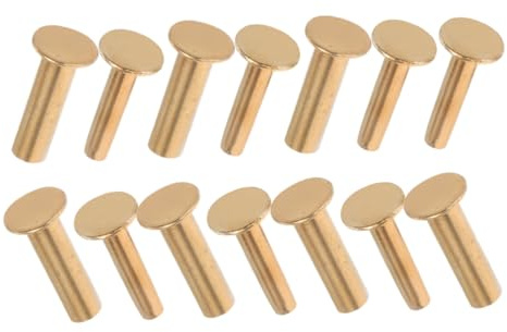 7 Remaches Dorado Pares Cobre, Cuchillos de Mango | Reemplazo de Clips de Cuchillo Tornillos, Tornillos de Empuñadura de Cuchillos, Remache para Metal