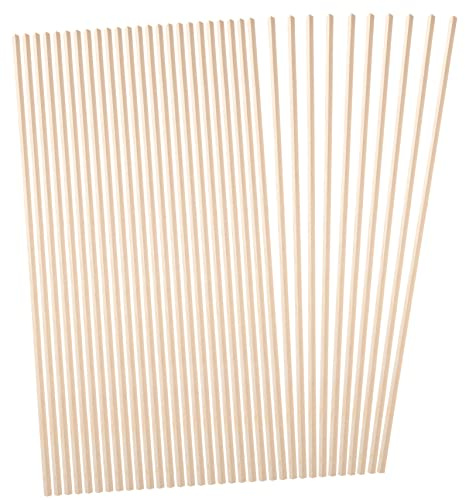 BESTYASH Lot de 10 Moulures Décoratives en Bois Beige pour Fenêtres, Bois Lisse et Finition, Baguettes Isocèles de 6mm X 50cm, pour Modèles DIY et Encadrements de Moustiquaire