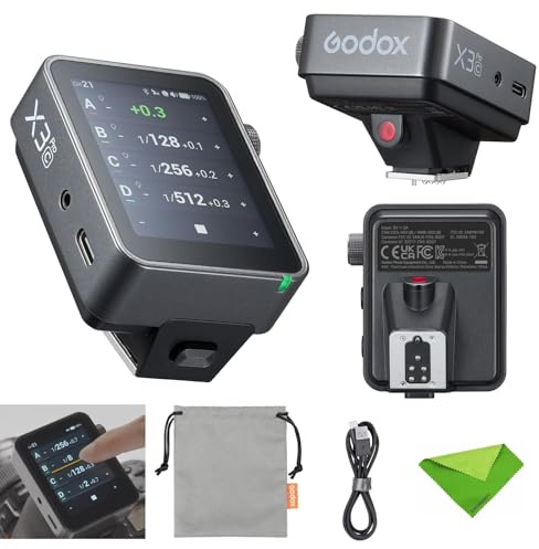 Godox X3 Pro C X3Pro C Touchscreen TTL Flash Trigger for Canon, 2.4G Wireless, 2.4 LCD Screen, Bluetooth Integration & APP Control, Wireless Speedlight Transmitter (Godox X3-C Upgrade)