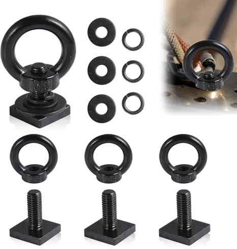 T Track Mount Tie Down Anker für Dachgepäckträger, Hochleistungs Ringbolzen Aus Edelstahl M8 Ring geformt Auge Schraube T Bolt Auge Mutter Tie Down Ringe für Seile Haken