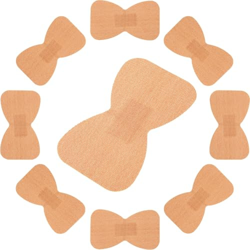 DIYEAH Elastic Fabric Adhesive Bandages 50pcs Breathable Flexible Finger Joint Plasters Large Butterfly Shape for Wound Care and First Aid