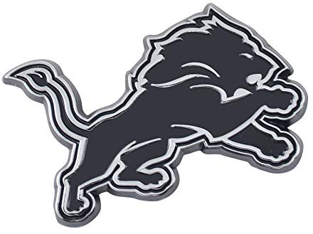 FANMATS 21518 Detroit Lions 3D Chrome Metal Auto Emblem