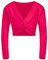 tanzmuster ® Ballettjacke Mädchen Langarm - Mia - aus sehr weichem Baumwollstoff Ballett Top zum Reinschlüpfen in pink, Größe 116/122