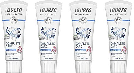 Lavera Zahncreme Complete Care Fluoridfrei, mit Bio-Echinacea und Calcium, 4 x 75ml