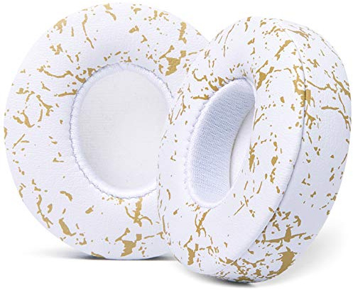 WC PadZ Solo 2 & 3 - Replacement Earpads for Beats Solo Wireless Headphones | Made by Wicked Cushions | Soft Leather, Luxury Memory Foam, Strong Adhesive (Does Not Fit Beats Solo 4) | Gold Marble