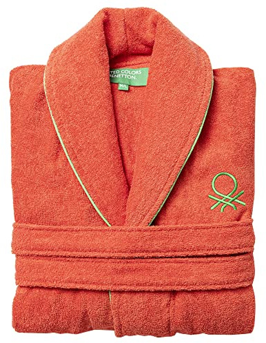 UNITED COLORS OF BENETTON.- Albornoz L/XL 360Gsm 100% Algodón Rojo Rainbow, BE164