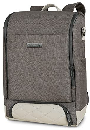 ABC Design Wickeltasche Tour Diamond Edition – 2in1 Baby Wickelrucksack & Wickeltasche – geräumige Babytasche mit hygienischer Wickelunterlage & Flaschenhalter – Farbe: herb