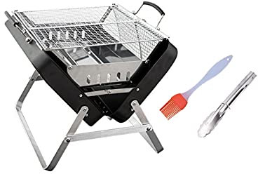 LCRACK Barbecue Grill, Ergonomie Amovible Pliable Barbecue Grill Compact Portable Extérieur Intérieur Feu de Barbecue au Charbon (Taille : Grand)