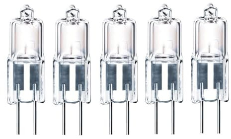 ShuoHui G4 Halogen Bulbs, T3 10W 12V Pin Base Lamps, Capsule Lamp, G4 Socket for Puck Light Under Cabinet, Chandelier, 100 lm Warm White 2700 K (10)