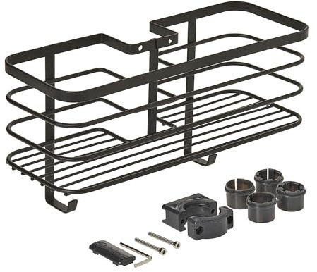 Metaltex ORIGIN LAVA - Cesta para Barra de Ducha (29 x 11 x 15 cm). Acabado TOUCHTHERM color Negro | Revestimiento Térmico