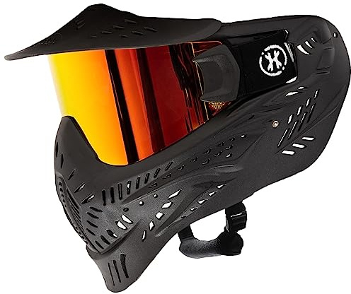 HK Army HSTL Goggle Paintball Airsoft Mask with Anti Fog Thermal Lens (Black/Fire Lens)