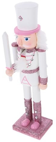 PRETYZOOM Casse-Noisette en de Noël Figurine Artisanale de Bureau 30Cm Décoration de Table ou Étagère Ornement de Fête Poupée Soldat Marionnette Ambiance Festive pour Garçon et Filles et Famille