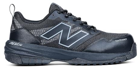 New Balance Quikshift Composite Toe Men's Industrial Work Shoes, Black/Black/Black, Size 10, Medium, Comfortable & Light Work Shoes for Men, Electric Hazard, Slip Resistant