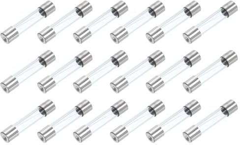 QUARKZMAN 18 Stück Glassicherung 6 x 30mm, 10A Schnellschlag Auslösecharakteristik 250V Sicherung für Leiterplatten Elektronische Geräte Haushaltsgeräte