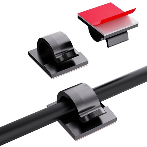 60 soportes para cables, clips para cables exteriores, organizador de cables, clips autoadhesivos, gestión de cables, decoración de ganchos, soporte de alambre para fijación de cables, cadena de luces