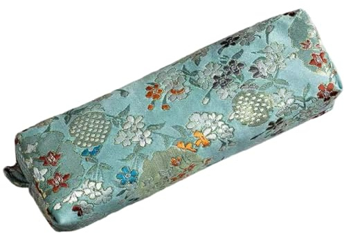 Uoocg Retro Federmäppchen aus Brokat Mäppchen Groß Erwachsene Federtasche Für School College Studenten Mädchen(hellgrün)