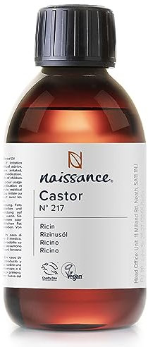 Naissance Rizinusöl (Nr. 217) - 225ml - Kaltgepresst - für Haare, Wimpern, Augenbrauen, Haut, gesicht