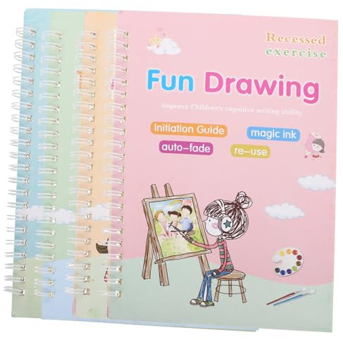 HAPINARY 4stücke Teiliges Kalligraphie Übungshefte Grooved Practice Book Für Vorschulkinder Handwriting Training Copybooks Zur Verbesserung Der Schriftfähigkeit