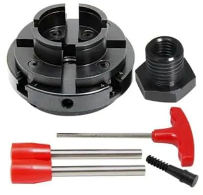 Mandrin de tour à bois de 4 pouces 100 mm 4 mors filetage auto-centrant M33 1 M18 accessoires d'outils de tournage sur bois for le travail du bois(M18 x 2.5mm)