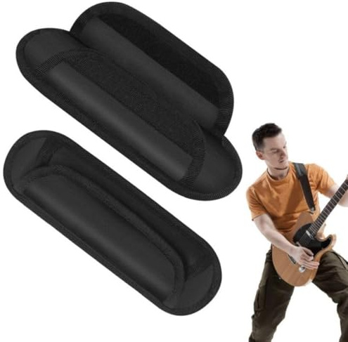 XPEX 2 Pièces Protège Ceinture,30 * 8Cm Épaulière Universelle Avec Coussin Ultra Épais Pour Sac À Bagages, Sac À Bandoulière,Antidérapant Et Respirant(Noir)