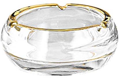 BGFYUSF Aschenbecher für Kristallglas Aschenbecher Transparenter Aschenbecher Zigaretten-Aschenbecher Privat und Gourmet Klassischer Aschenbecher Geruchsdichter，