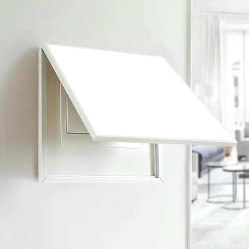 Tapa Cuadro Electrico Panel Eléctrico de Madera en Blanco, Cubierta de Caja de Medidor Eléctrico Multicolor, Tapa Protectora para Colgar en la Pared, Cubiertas de Panel de Disyuntor Vertical(White,40c