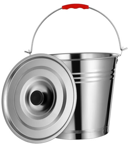 Toddmomy Edelstahl Ascheeimer Mit Deckel Und Dicker Wandung Hitzebeständiger Kohleeimer Mit Erhöhter Bodenplatte Multifunktionaler Lagerbehälter Für Holzasche Zum Grillen Und Kaminofen