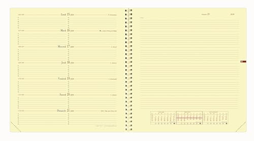 Quo Vadis - Kalendereinlagen – Spiralbindung – 2026 – Note 16 S Prestige – Wochenkalender – Französisch – 12 Monate und 1/2 von Mitte Dezember bis Dezember – 16 x 16 cm
