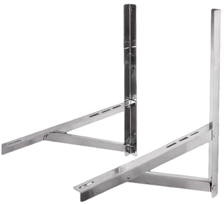 MWZBTG Support Pour Climatiseur,Support Pour Climatiseur Split Extérieur - Accessoires pliables multifonctionnels en acier inoxydable pour unité split murale sans conduit