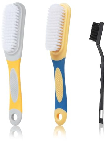3 Pack Brosse Chaussure Brosse Nettoyage Vêtements Brosses à Poils Doux Maison Bross Textile Brosses de Nettoyage à Poils Doux avec Prise en Main Confortable et Portable Bross de Lavage des Mains