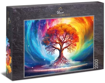 Ulmer Puzzleschmiede - Puzzle da 2000 pezzi Universal Tree – motivo albero della vita dal design moderno