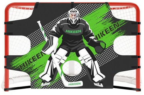 Hikeen Premium Hockey Goalie Shooting Target Tear - 72 x 48 Proof Hockey Goal Practice Target with 7 Target Holes - Street Hockey & Ice Hockey Net Goalie Target for Practicing Shooting Accuracy