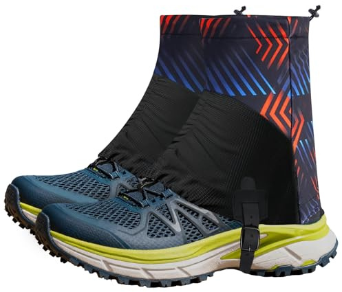 Infreecs Trail Low Gaiters Unisex, wasserdichte Trailrunning-Schuhgamaschen zum Laufen, Atmungsaktive Low Gamasche mit Rutschschutz & Haken, Perfekt für Wandern, Outdoor, Camping & Klettern (Blau)