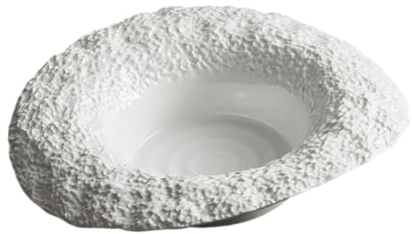 Angoily Assiette à Pâtes Creuse 10 Pouces En Céramique Motif Roche Forme Chapeau, Résistante, Pour Repas Familiaux Et Buffets, Service Polyvalent D’assiettes De Salade Et Soupe