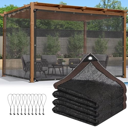 Garden Shade Fabric - 18x31 FT Sun Cloth Mesh Tarp for Greenhouse, Patio, Barn, Plant Protection, Pergola Cover - UV Resistant, Durable Outdoor Shade Solutions (Black 12x32 FT)