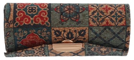 LALADEFIEE Organisateur de Rouge à Lèvres en Liège avec Miroir, Capacité Spacieuse et Protection Anti-Rayures, Étui Vintage Élégant pour Paquet à Main ou Bureau, pour Femmes